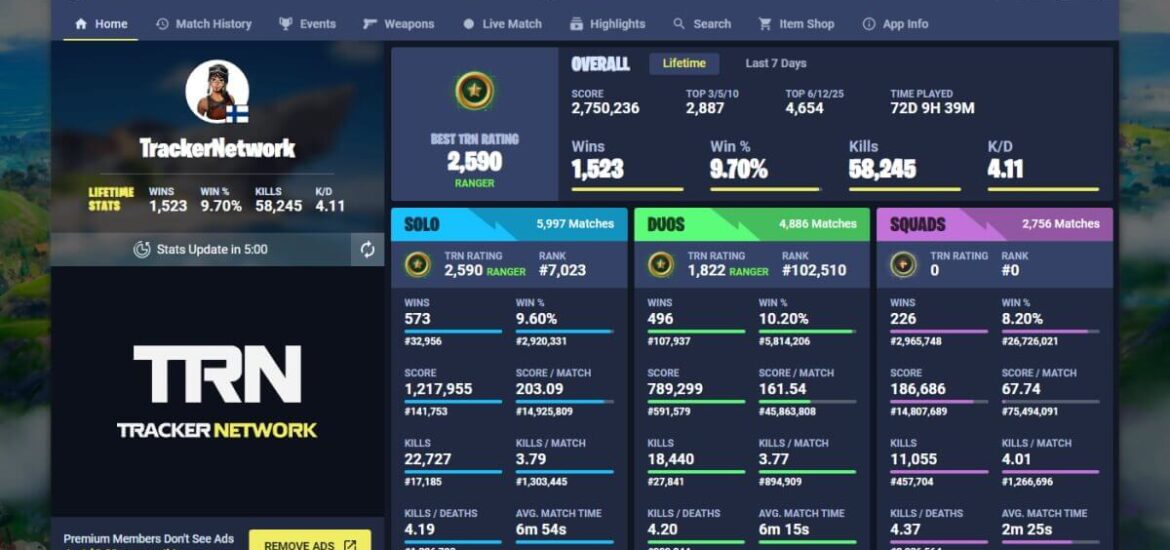 fortnite tracker